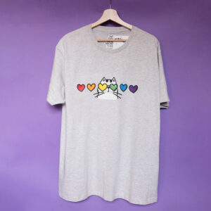 Koszulka z Panem Kotem Szczepanem w tęczowych okularach