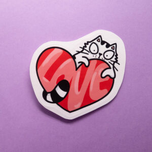 Naklejka Pan Kot Szczepan na sercu