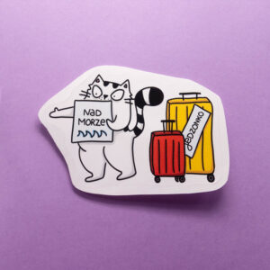 Naklejka Pan Kot Szczepan jedzie nad morze