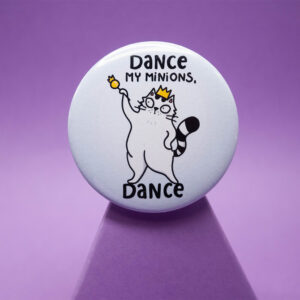 Duża przypinka Pan Kot Szczepan królem