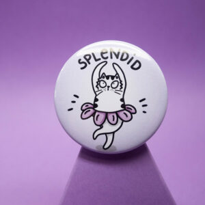 Duża przypinka Pan Kot Szczepan pięknie tańczy