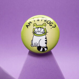 Duża przypinka Pan Kot Szczepan żaba