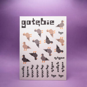 Zestaw naklejek PIKSELOWE GOŁĘBIE