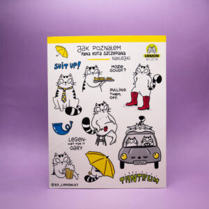 Zestaw naklejek jak poznałem Pana Kota Szczepana