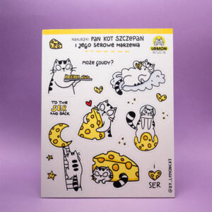 Zestaw naklejek Pan Kot Szczepan i jego serowe marzenia