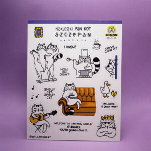 Zestaw naklejek Pan Kot Szczepan - z przyjaciół