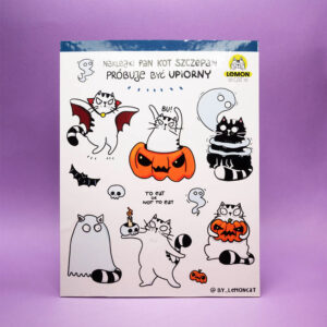 Zestaw naklejek Pan Kot Szczepan próbuje być upiorny