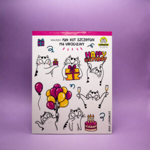 Zestaw naklejek Pan Kot Szczepan ma urodziny