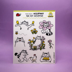 Zestaw naklejek wiosenny Pan Kot Szczepan