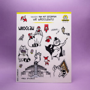 Zestaw naklejek Pan Kot Szczepan we Wrocławiu