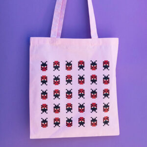 Torba z pikselowym biedronkowym deseniem