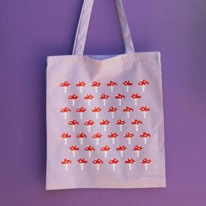 Torba z pikselowym grzybowym deseniem