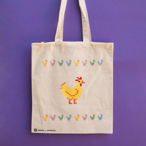 Torba z pikselową kurą