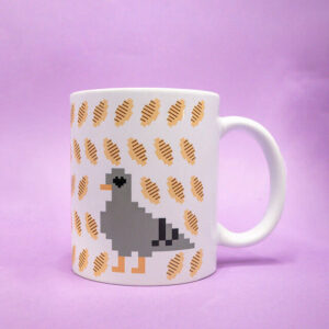 Kubek z gołębiem w chlebowym raju