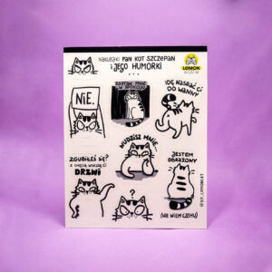 Zestaw naklejek Pan Kot Szczepan ma humorki