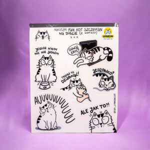 Zestaw naklejek Pan Kot Szczepan na diecie (z komiksu)