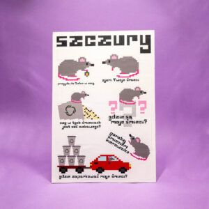 Zestaw naklejek PIKSELOWE SZCZURY