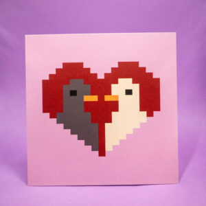 Plakat mini - zakochane gołębie