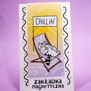 Zakładka magnetyczna do książki z chillującym Panem Kotem Szczepanem