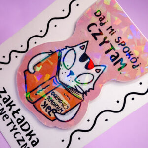 Zakładka magnetyczna do książki z czytającym Panem Kotem Szczepanem