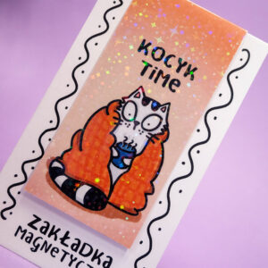 Zakładka magnetyczna do książki z zakocykowanym Panem Kotem Szczepanem