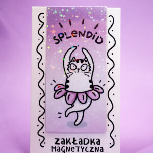 Zakładka magnetyczna do książki z Panem Kotem Szczepanem tancereczką
