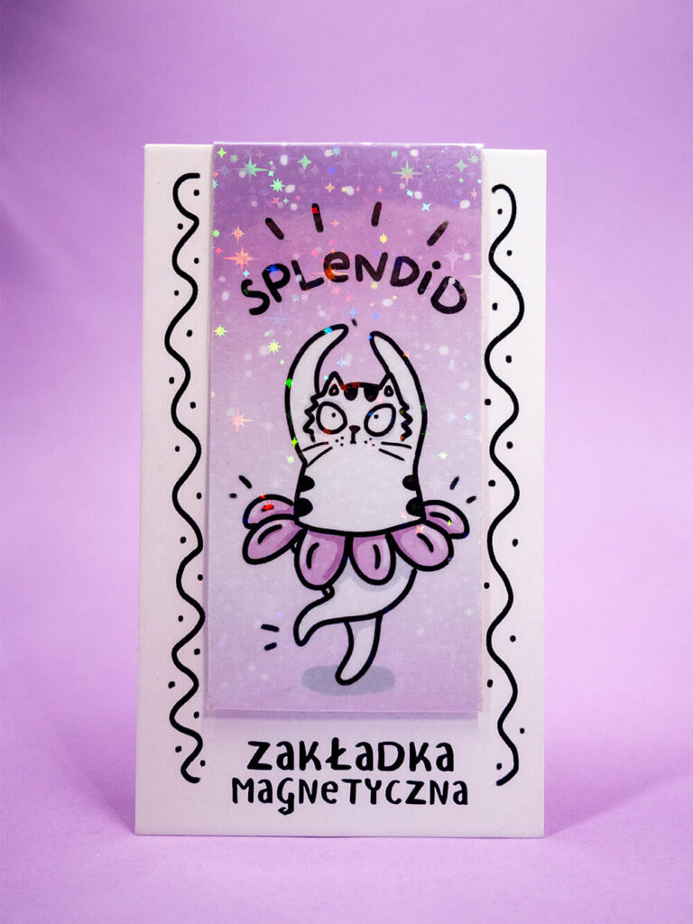 Zakładka magnetyczna do książki z Panem Kotem Szczepanem tancereczką