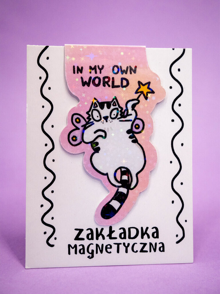 Zakładka magnetyczna do książki z Panem Kotem Szczepanem wróżką